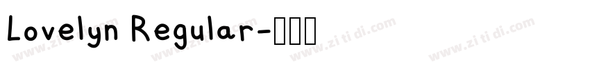 Lovelyn Regular字体转换
